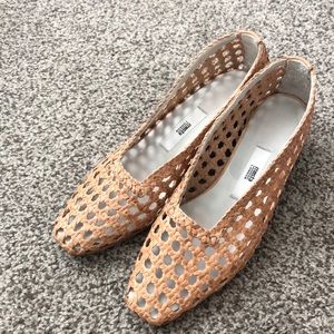 Miista Natural Woven Mid Heels
